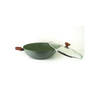 TVS Natura Induction Wokpan - Wadjan 32 cm - met glazen deksel - Plantaardige VEGAN antikleef coating - PFAS vrij