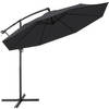 Tillvex Parasol Ø 3m antraciet-zweefparasol -hangparasol- vrijhangende parasol- tuinparasol- slinger-balkon- aluminiu...