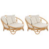 Beliani ROSSANO - Loungefauteuil-Natuurlijk-Rotan