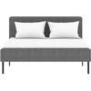 Sime volwassen bed - 140 x 190 cm - inclusief bedbodem - grijs