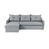 Converteerbare en omkeerbare hoekbank 4 -Seater - Lichtgrijze stof - L 238 x D 160 x H 89 cm - Osten