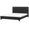 Beliani AMBASSADOR - Tweepersoonsbed-Zwart-Chenille