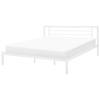 Beliani CUSSET - Tweepersoonsbed-Wit-Staal