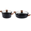 Westinghouse Pannenset Marble Wood (Braadpan + Hapjespan) ø 28 cm - Inductie en alle andere warmtebronnen