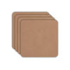 ASA Selection Onderzetters - Soft Leather - Powder - 10 x 10 cm - 4 Stuks