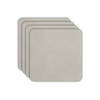 ASA Selections Onderzetters - Soft Leather - Limestone - 10 x 10 cm - 4 Stuks