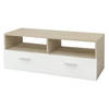 ML-Design TV lowboard wit/naturel, 95x36x35 cm, gemaakt van MDF spaanplaat