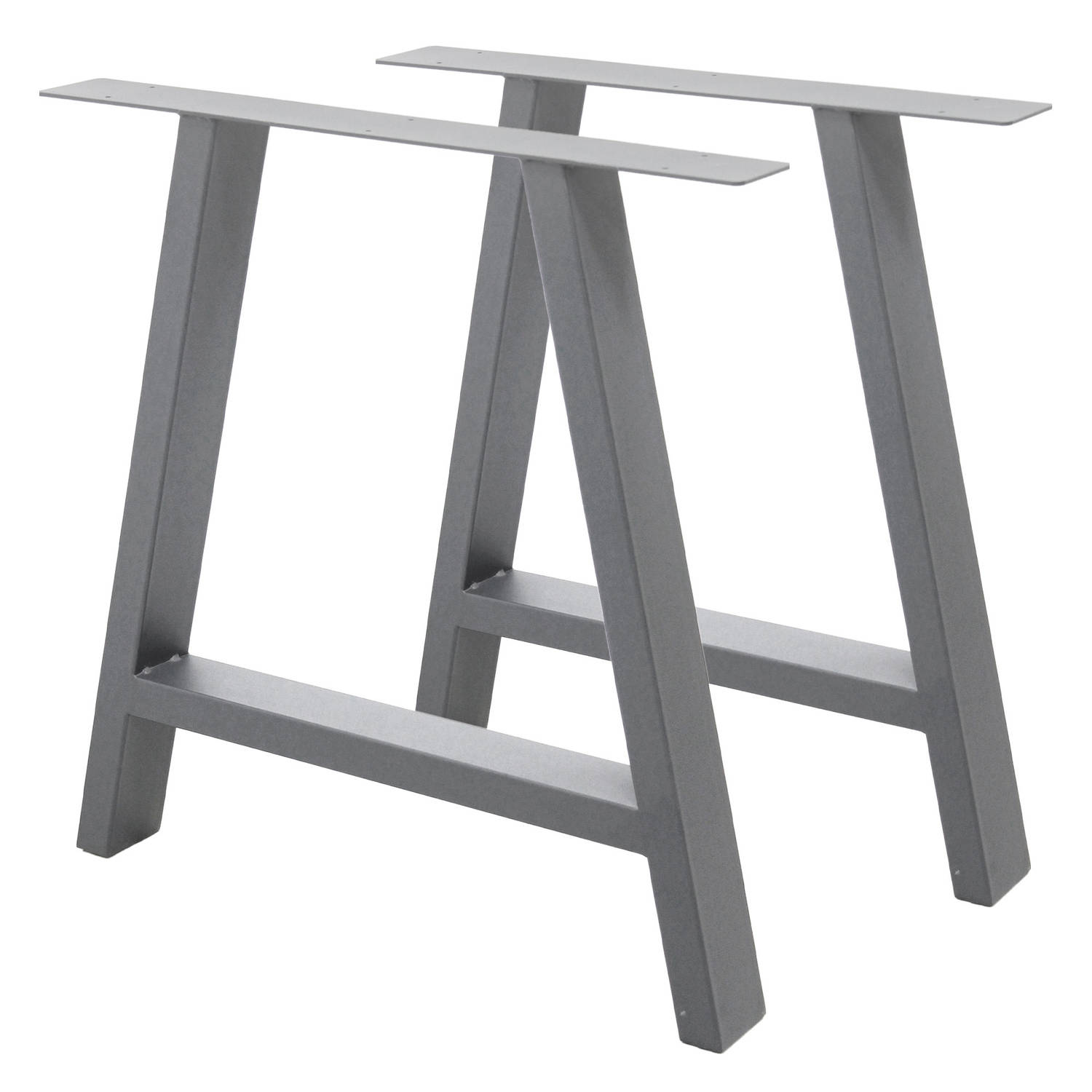 Set van 2 tafelpoten A-Design grijs, 70x72 cm, gepoedercoat staal