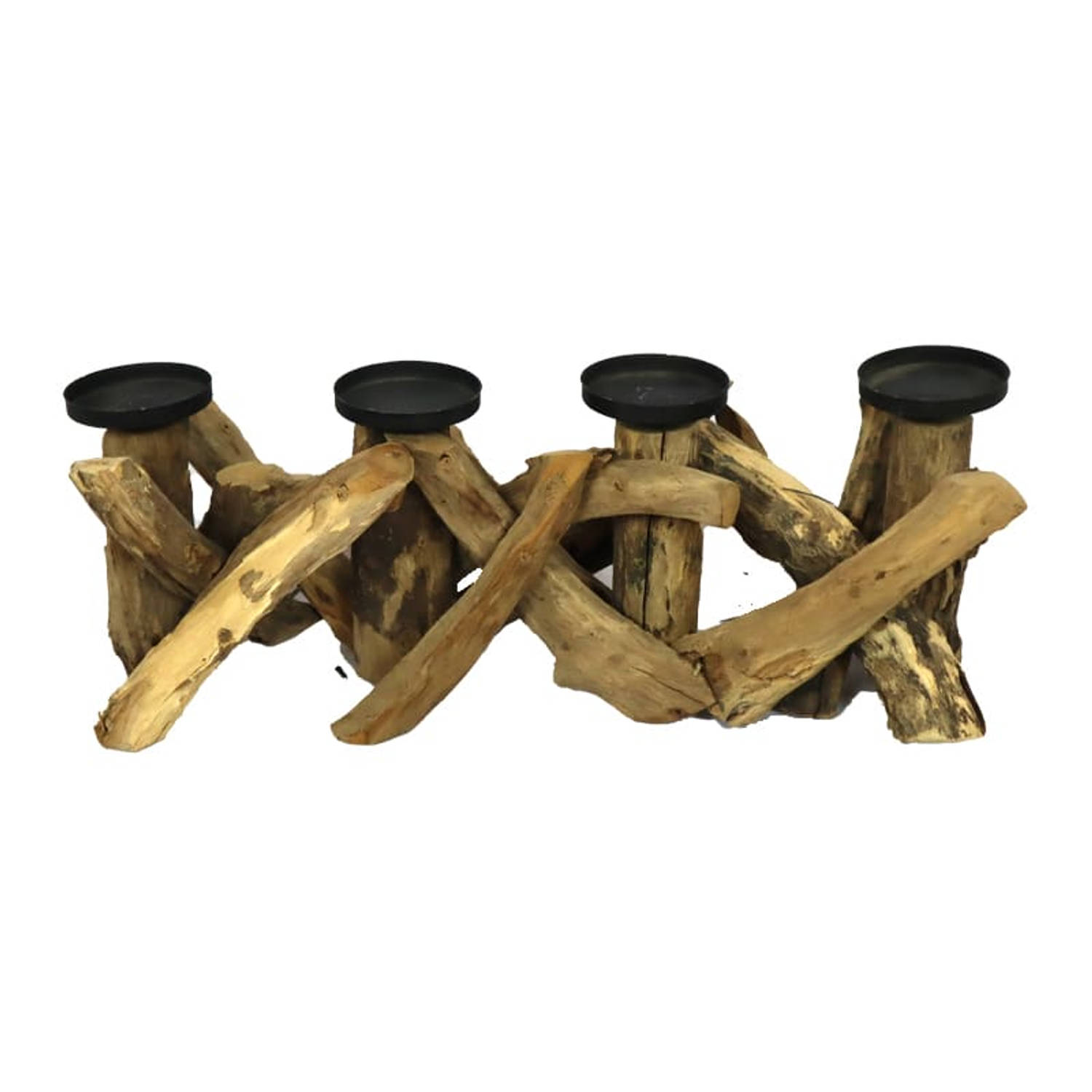 Dijk Natural Collections - Candle holder driftwood 52x19x19cm - Natuurlijk