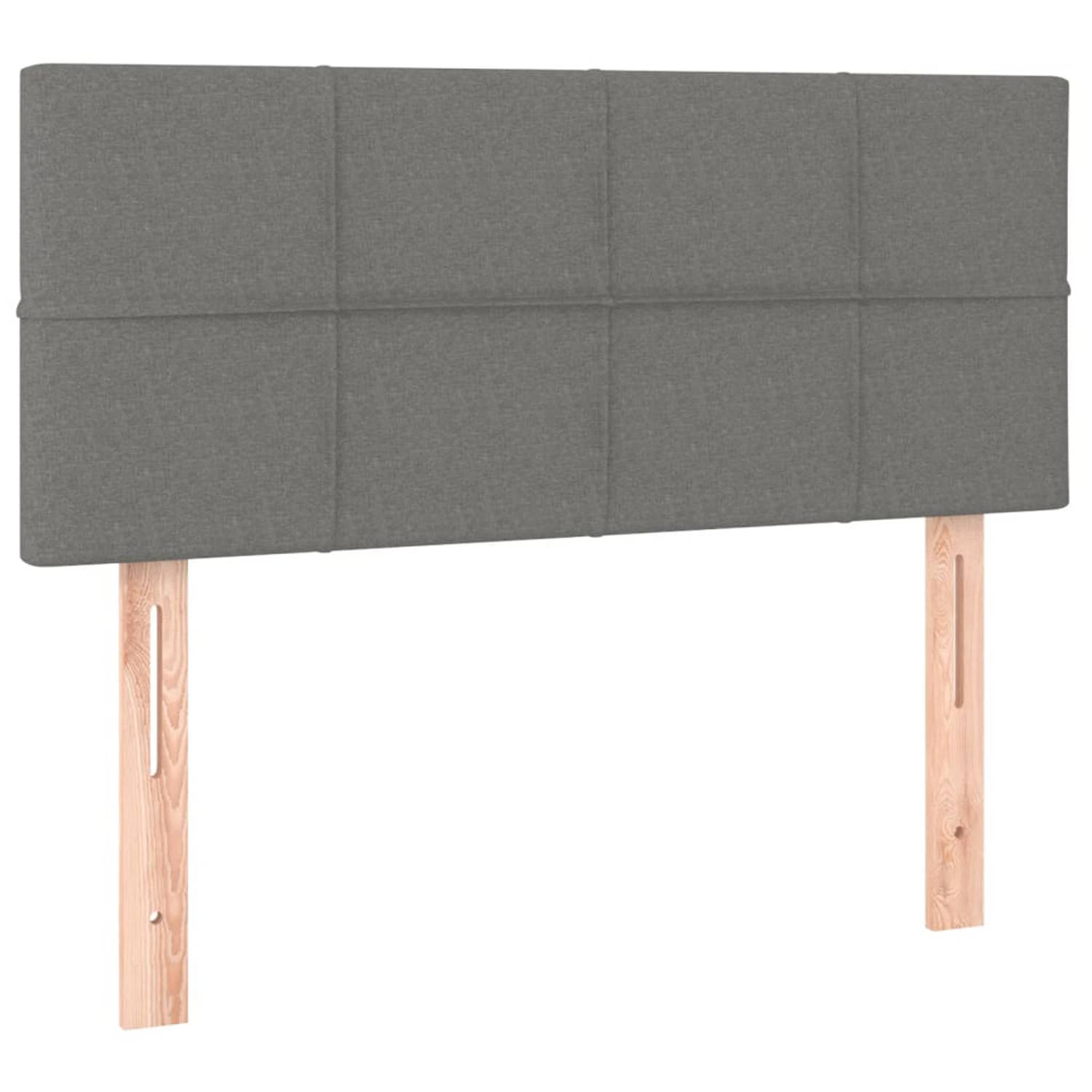 The Living Store Hoofdbord - Bedhoofdbord - Verstelbare Hoogte - Comfortabele Ondersteuning - Donkergrijs - 80x33.5x78cm