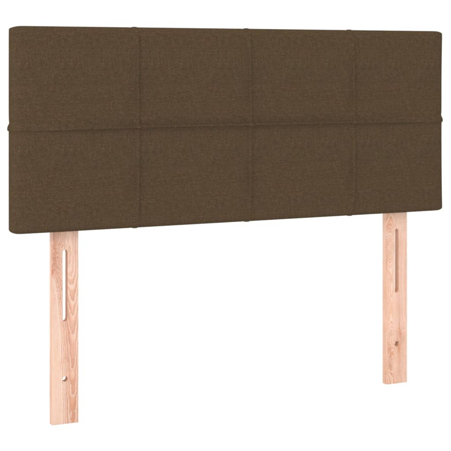 The Living Store Hoofdbord - Klassiek design - Duurzame stof - Stevige houten poten - Verstelbare hoogte - Comfortabele ondersteuning - Donkerbruin - 100x5x78/88cm