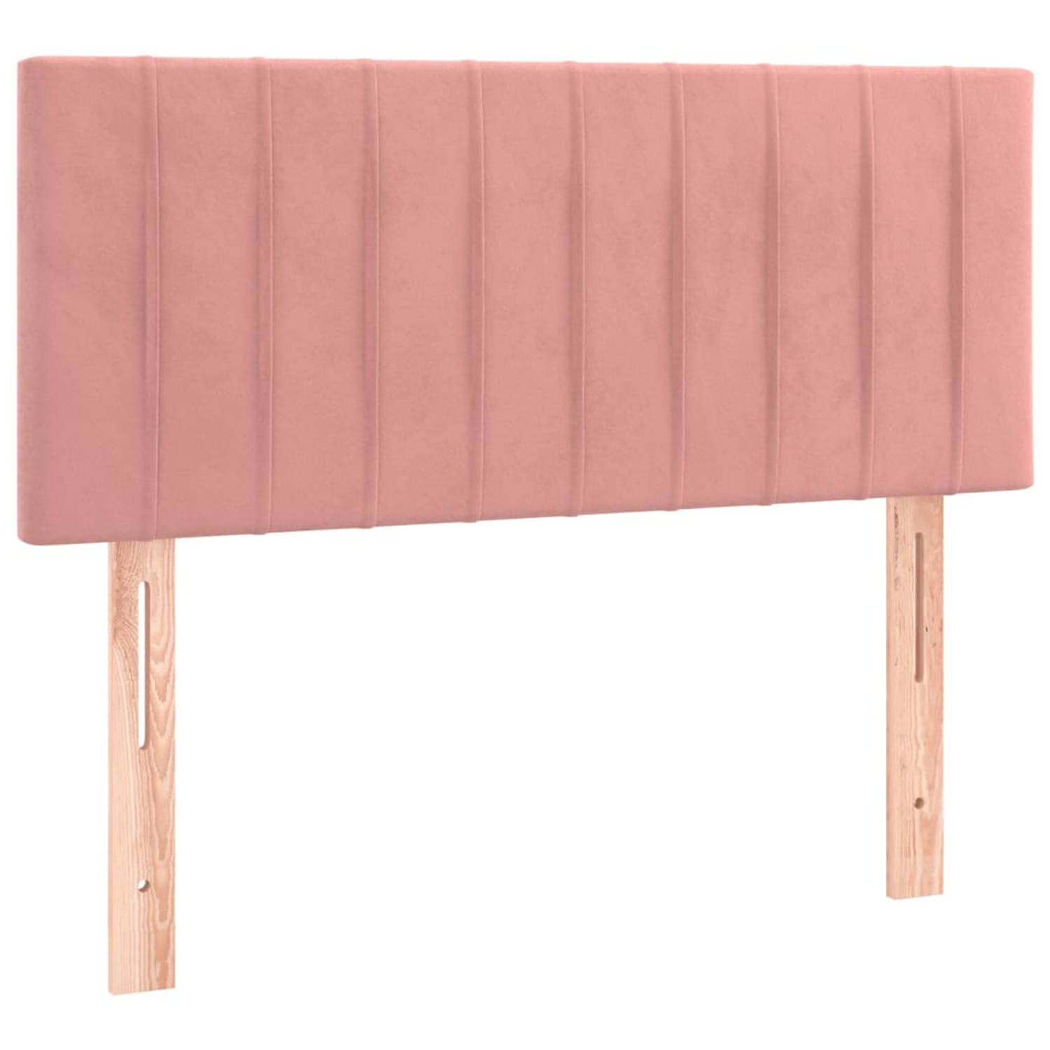 The Living Store Hoofdbord - Klassiek - Bedaccessoires - 80 x 33.5 x 78 cm - Zacht fluweel roze