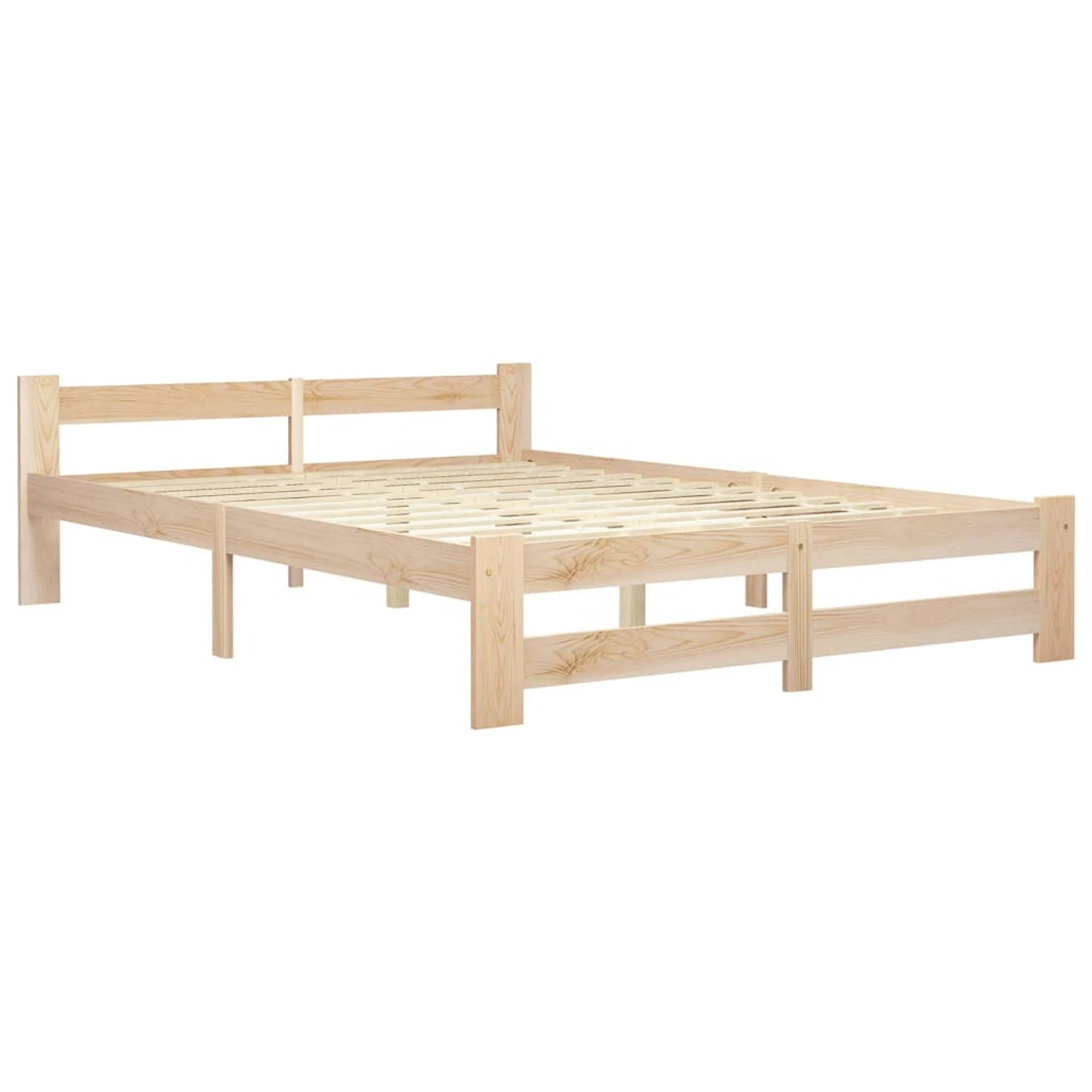 The Living Store Bedframe massief grenenhout 140x200 cm - Bedframe - Bedframes - Bed Frame - Bed Frames - Bed - Bedden - Houten Bedframe - Houten Bedframes - 2-persoonsbed - 2