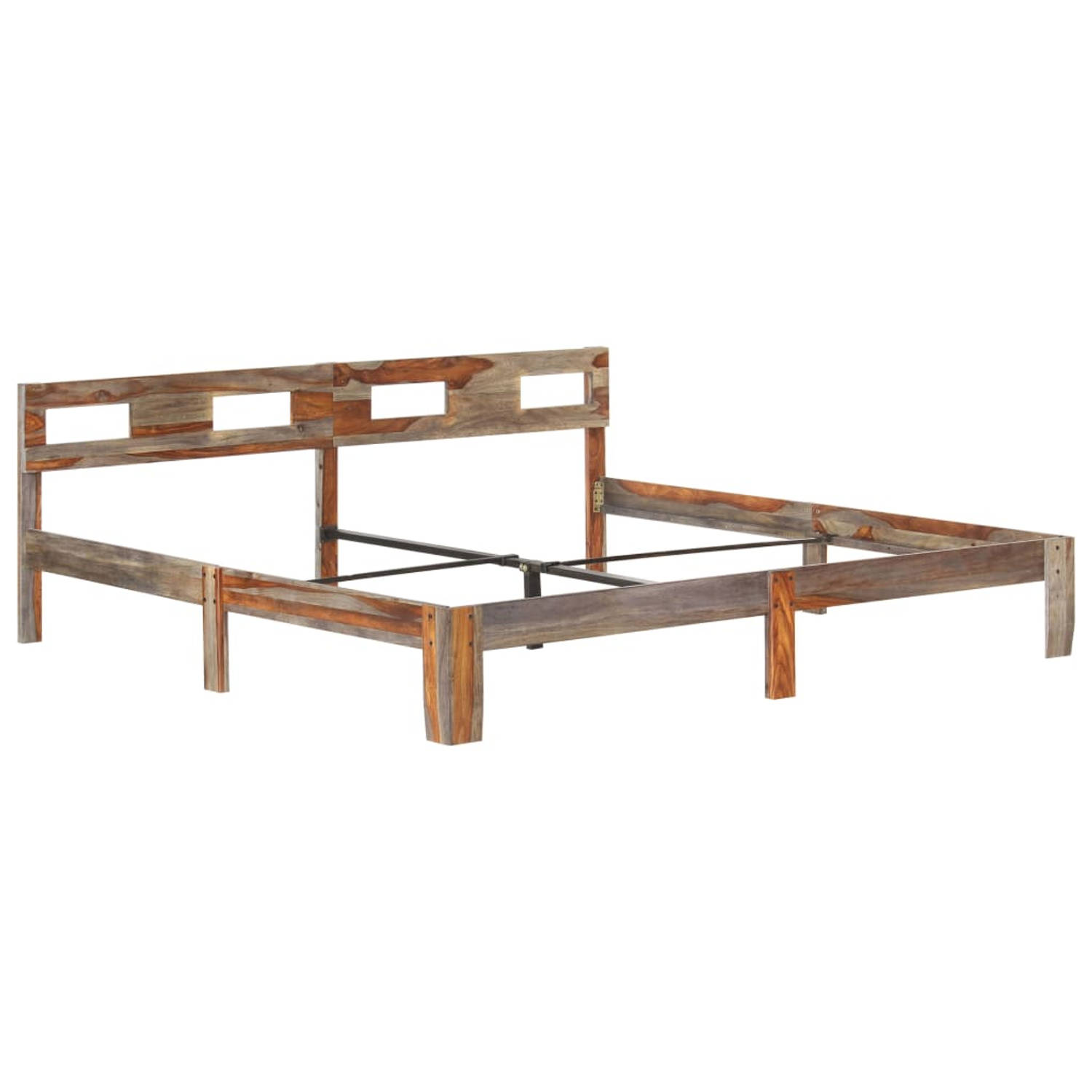 The Living Store Bedframe massief sheeshamhout 200x200 cm - Bedframe - Bedframes - Bed Frame - Bed Frames - Bed - Bedden - Houten Bedframe - Houten Bedframes - 2-persoonsbed - 2