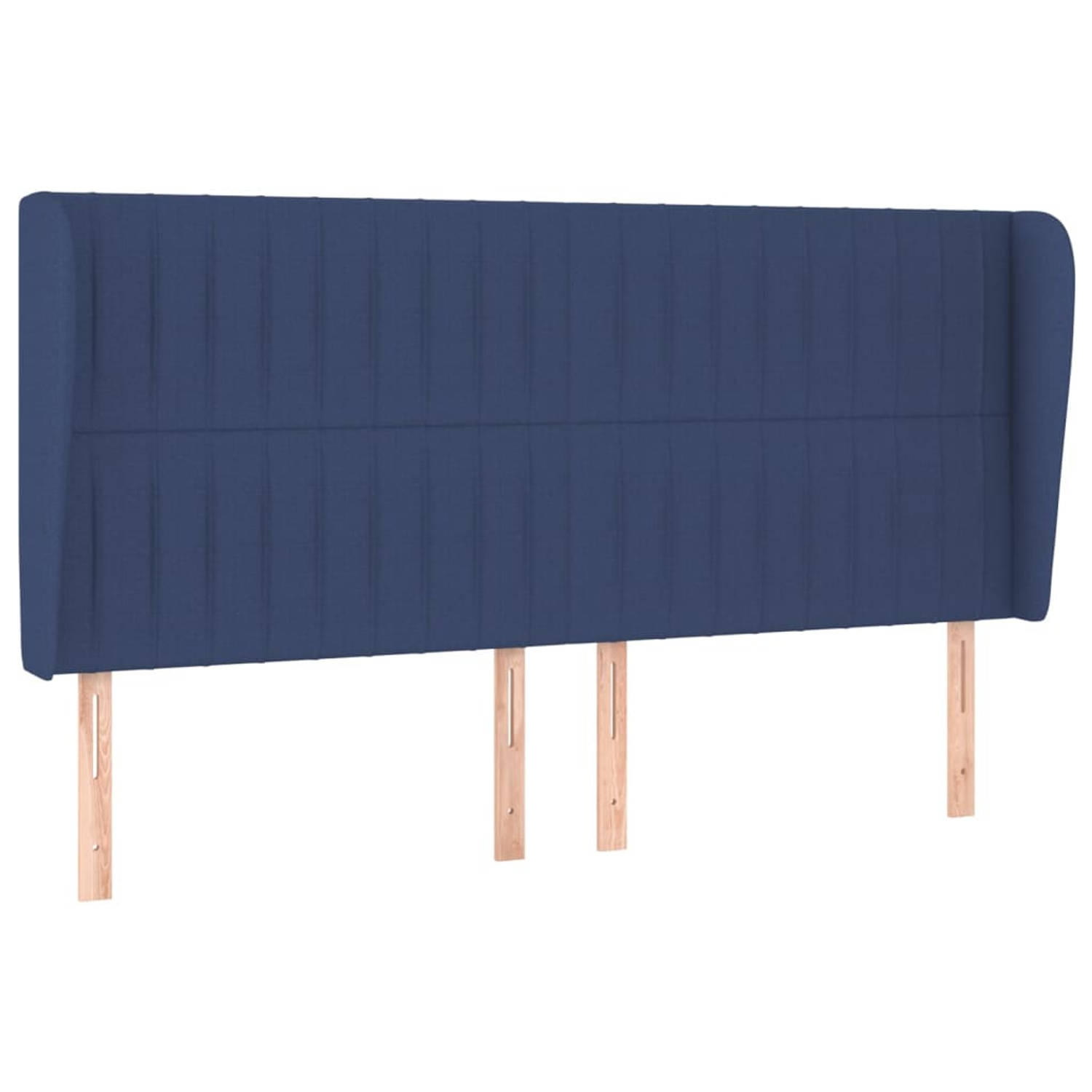 The Living Store Hoofdeind - Blauw - 183 x 23 x 118/128 cm - Trendy design - Duurzaam materiaal - Verstelbare hoogte