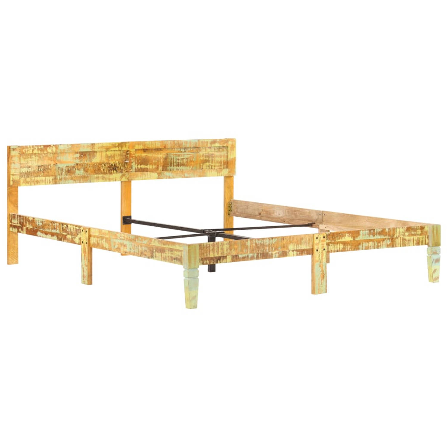 The Living Store Bedframe massief gerecycled hout 180x200 cm - Bedframe - Bedframe - Bed Frame - Bed Frames - Bed - Bedden - 2-persoonsbed - 2-persoonsbedden - Tweepersoons Bed