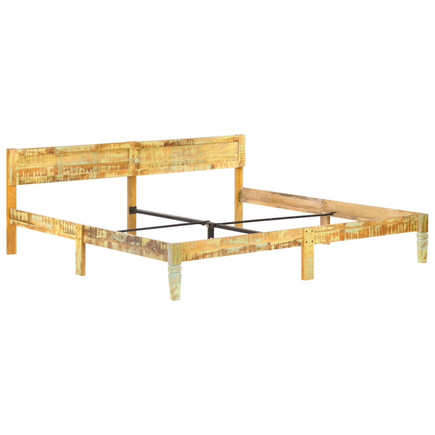 vidaXL Bedframe massief gerecycled hout 200x200 cm