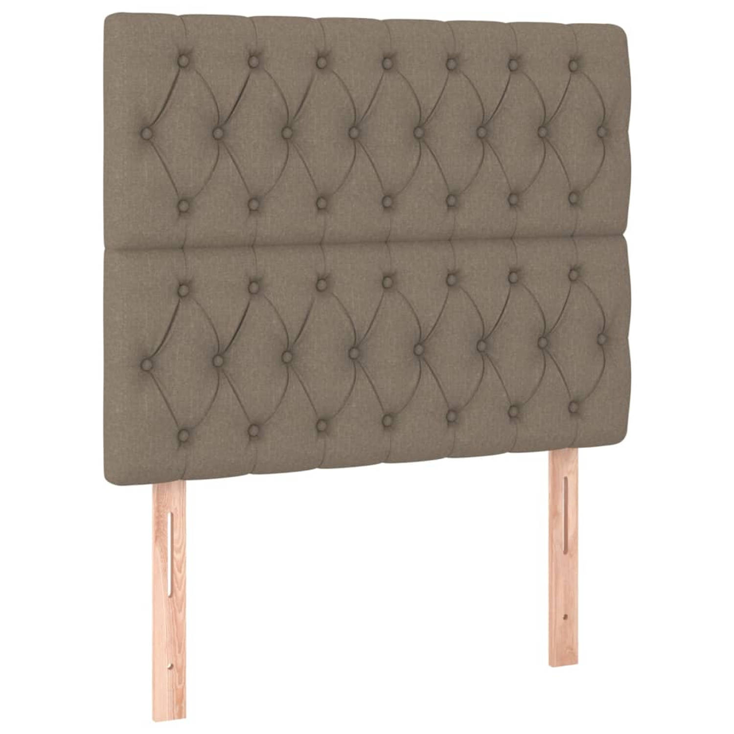 The Living Store Hoofdbord Bedombouw - 90x7x118/128cm - Taupe