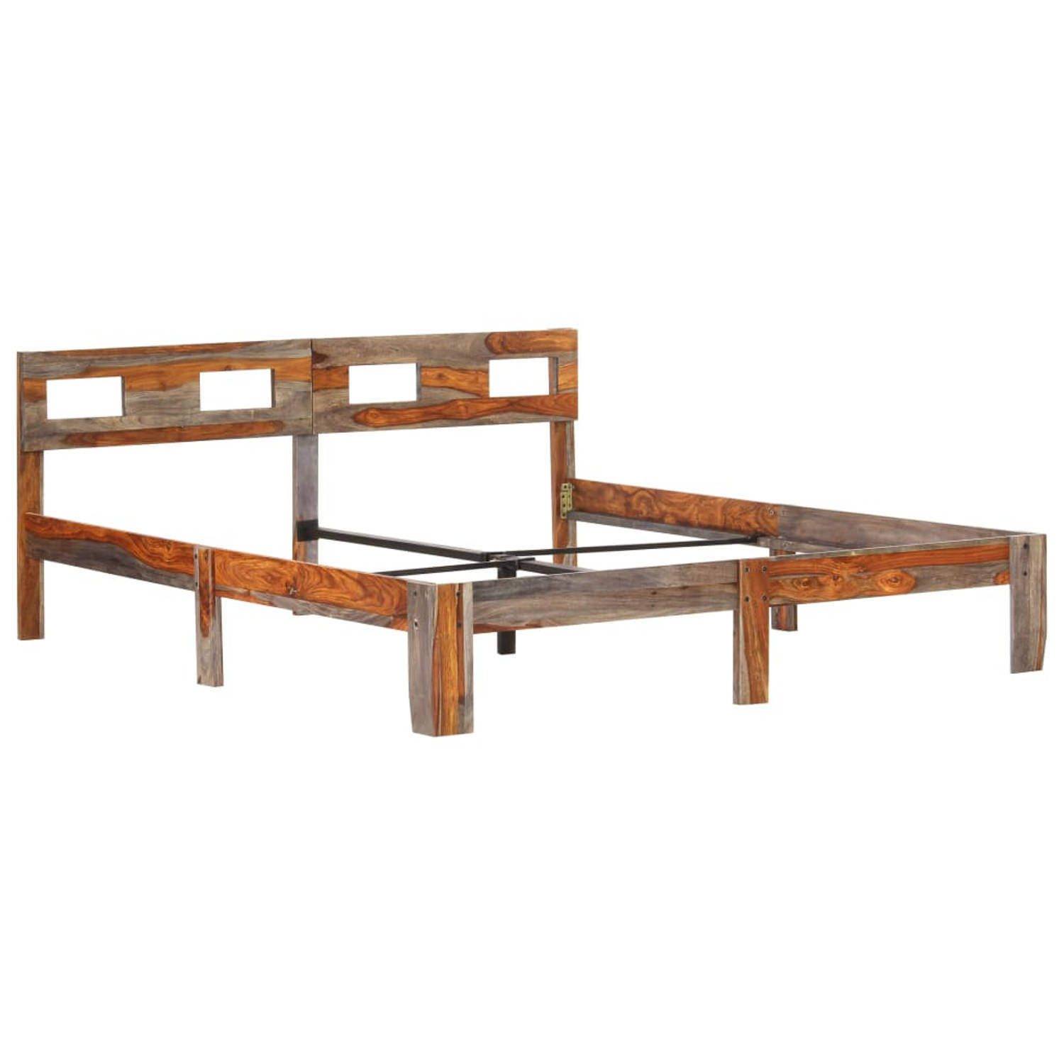 The Living Store Bedframe massief sheeshamhout 140x200 cm - Bedframe - Bedframes - Bed Frame - Bed Frames - Bed - Bedden - Houten Bedframe - Houten Bedframes - 2-persoonsbed - 2