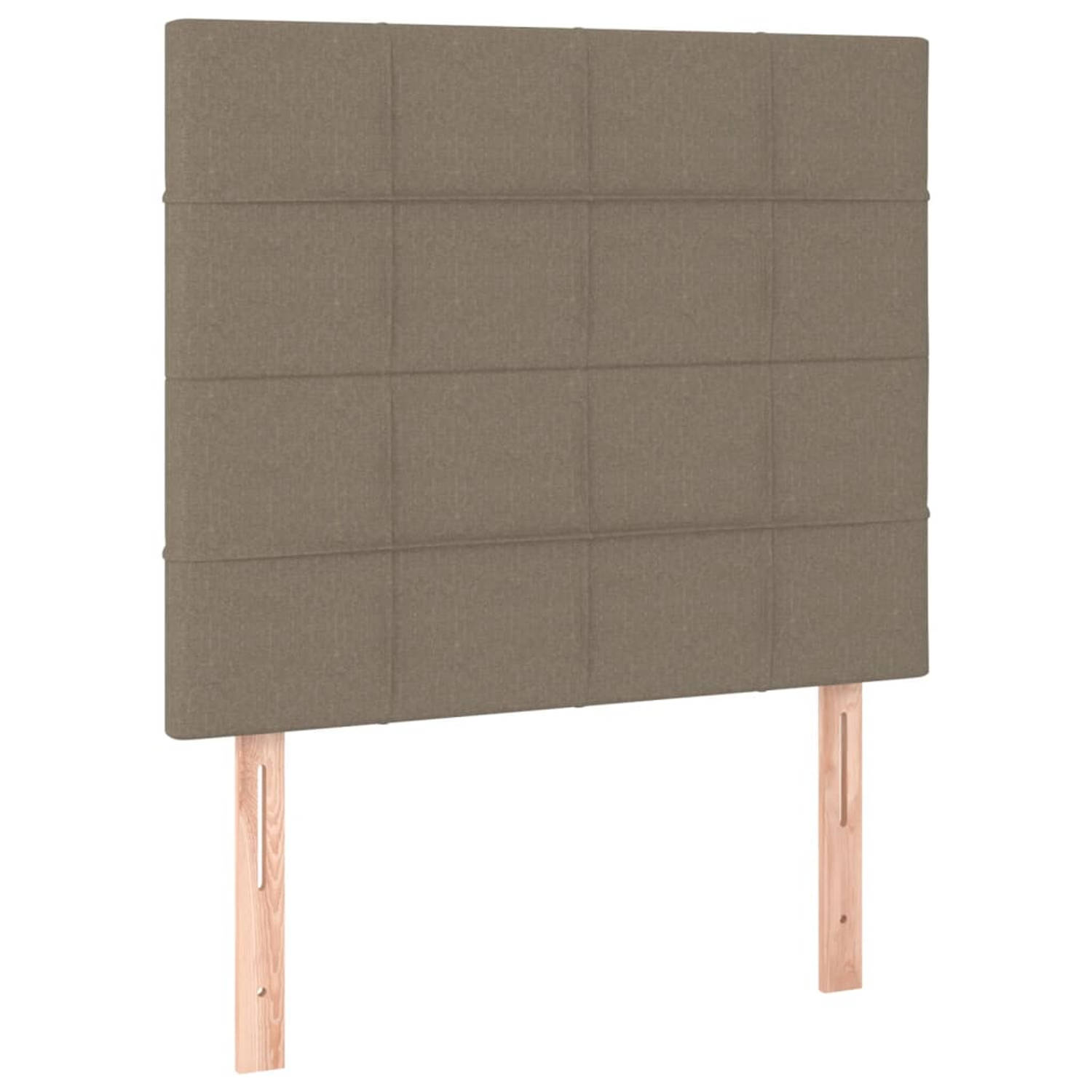 The Living Store Hoofdbord - Klassiek design - Stijlvolle uitstraling - Taupe kleur - Duurzaam materiaal - Verstelbare hoogte - Stevige poten - Comfortabele ondersteuning
