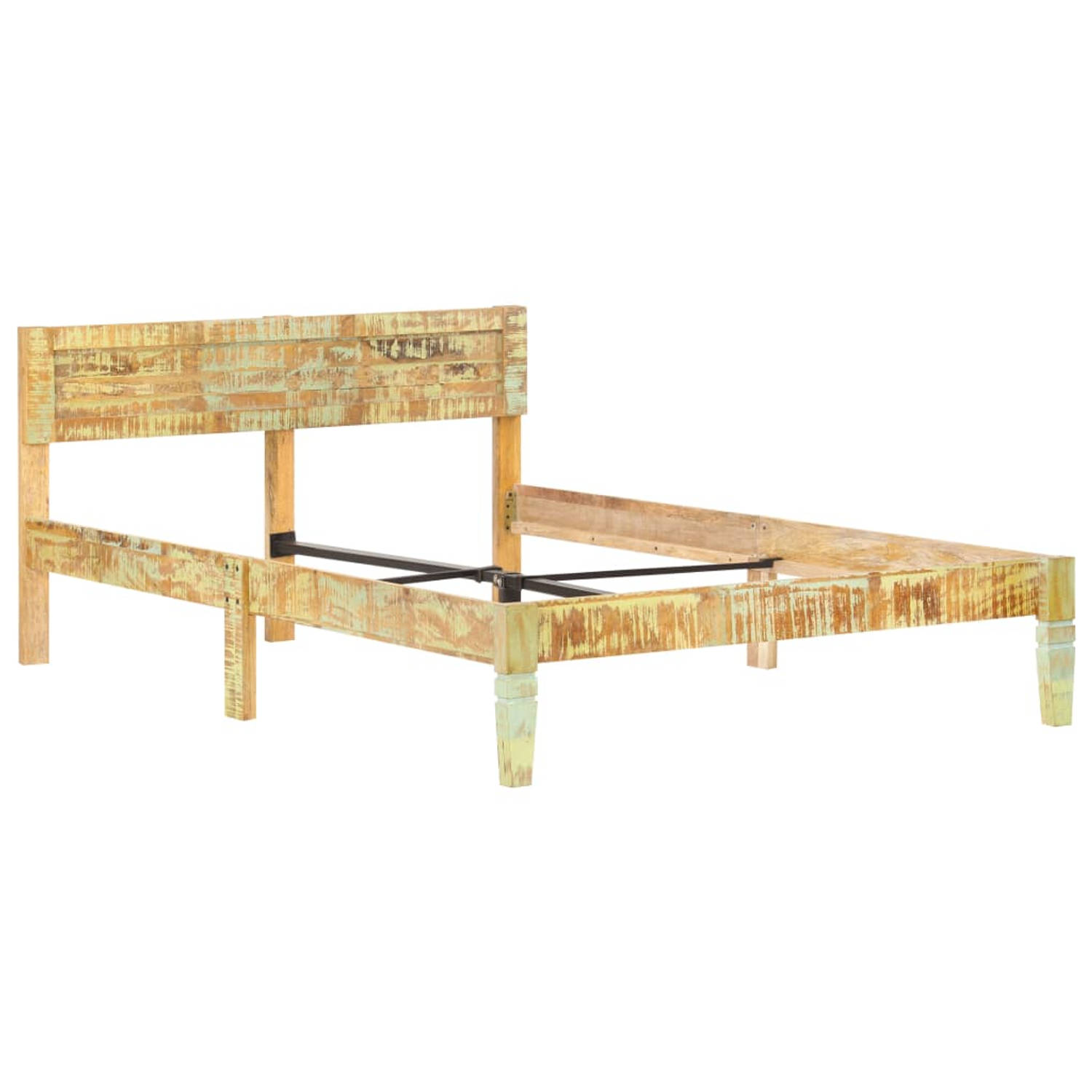 The Living Store Bedframe massief gerecycled hout 120x200 cm - Bedframe - Bedframe - Bed Frame - Bed Frames - Bed - Bedden - 2-persoonsbed - 2-persoonsbedden - Tweepersoons Bed