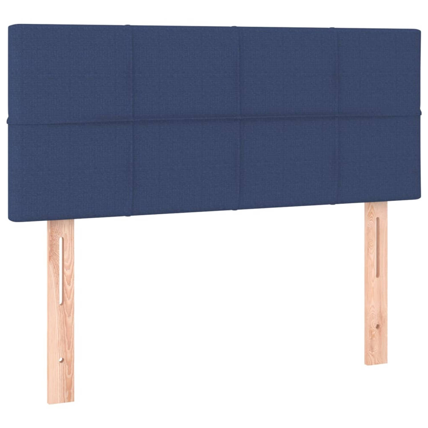 The Living Store Hoofdbord 80x5x78/88 cm stof blauw - Bedonderdeel