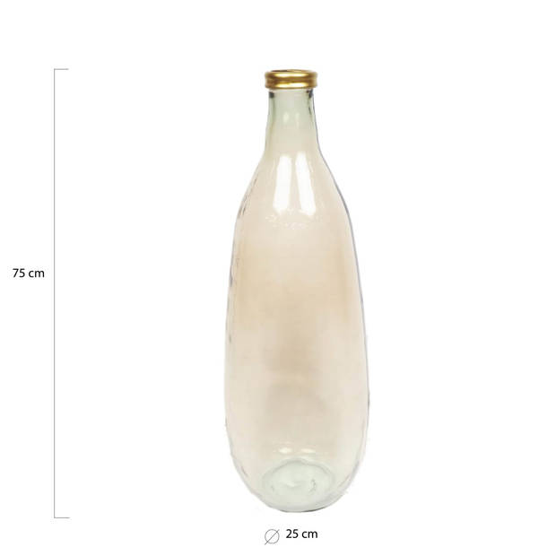 DKNC - Vaas Tainan - recycled glas -25x75cm - Goud