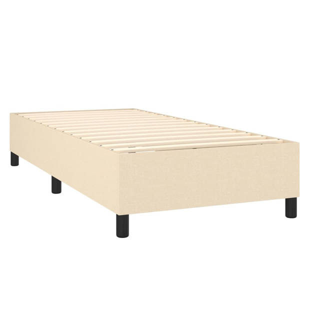 The Living Store Boxspringbed - Comfort Deluxe - Bed - 203 x 83 x 118/128 cm - Crème - Pocketvering