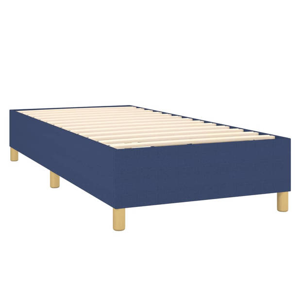 The Living Store Boxspringbed - The Living Store - Bed - 193x90x128 cm - Blauw