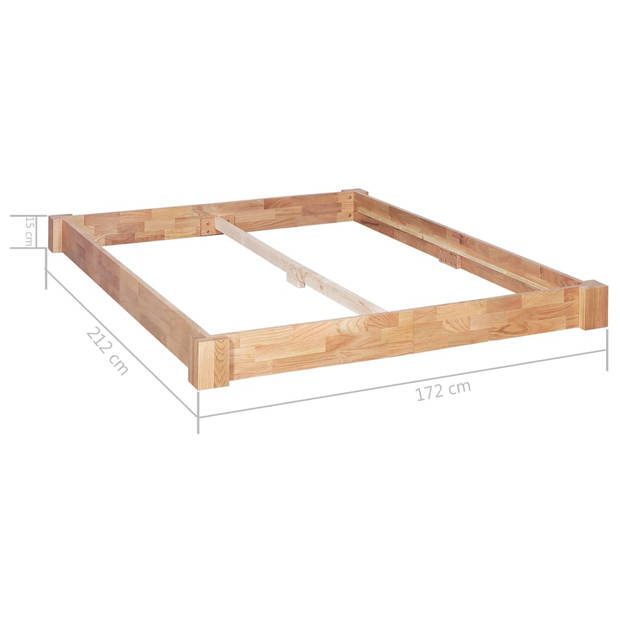 vidaXL Bedframe massief eikenhout 160x200 cm