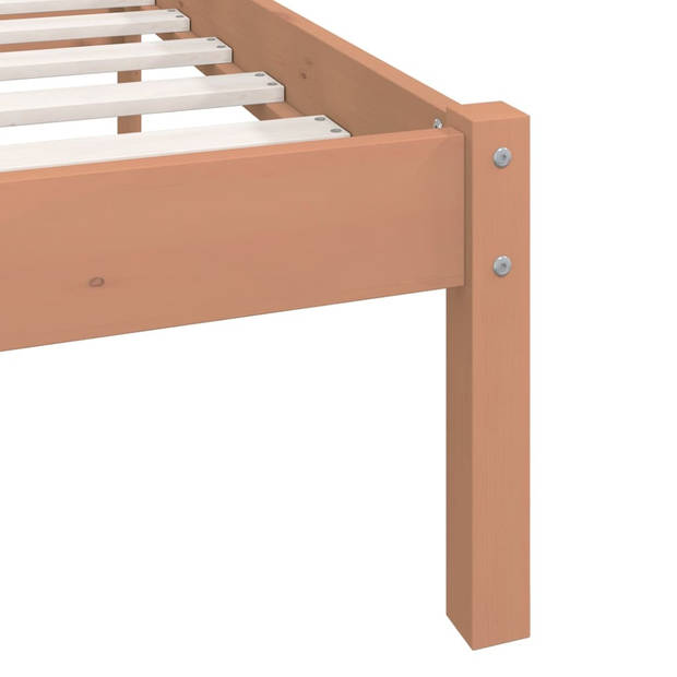 vidaXL Bedframe grenenhout honingbruin 150x200 cm