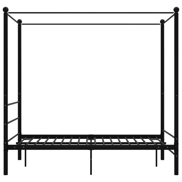 vidaXL Hemelbedframe metaal zwart 120x200 cm