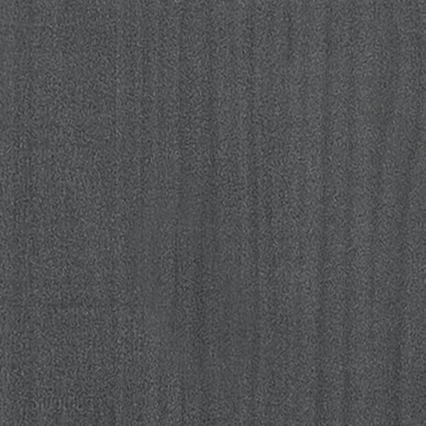 vidaXL Bijzetkast 60x36x65 cm massief grenenhout grijs