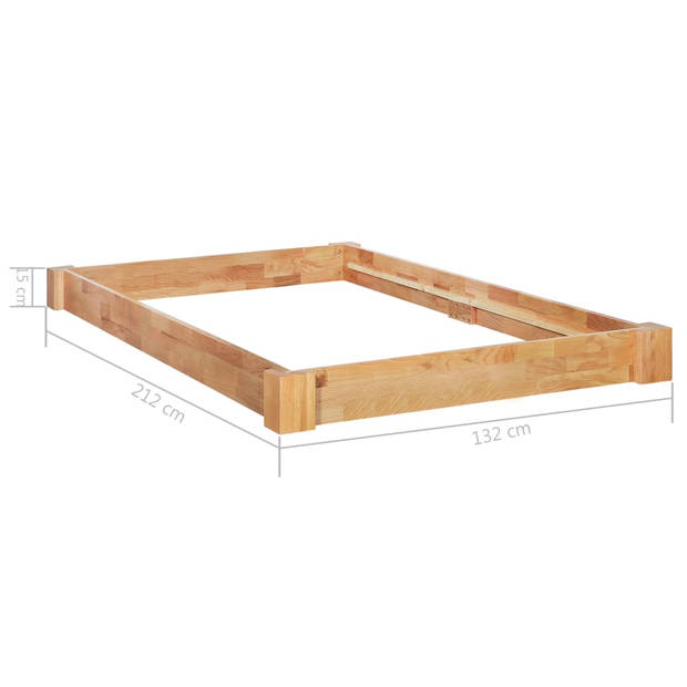 vidaXL Bedframe massief eikenhout 120x200 cm