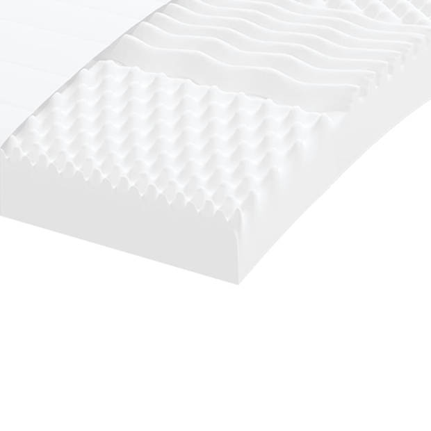 vidaXL Slaapbank onderschuifbed en matrassen 90x200 cm stof lichtgrijs