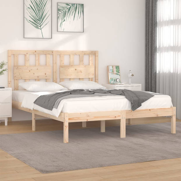 vidaXL Bedframe massief grenenhout 200x200 cm