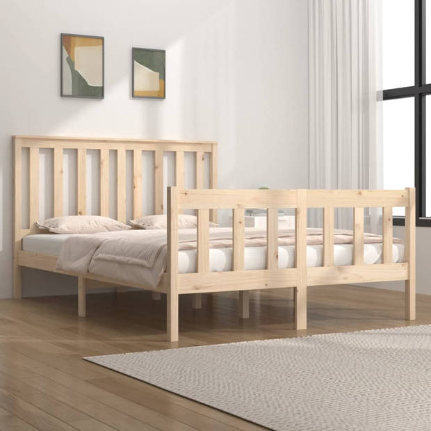 vidaXL Bedframe massief grenenhout 120x190 cm