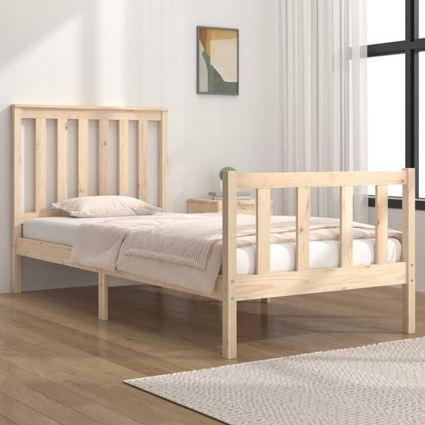 vidaXL Bedframe massief grenenhout 90x190 cm