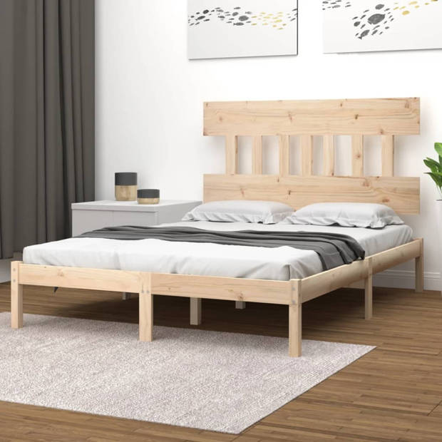 vidaXL Bedframe massief hout 150x200 cm