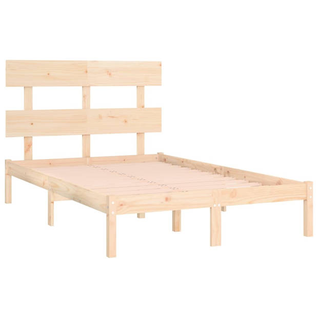 vidaXL Bedframe massief hout 135x190 cm