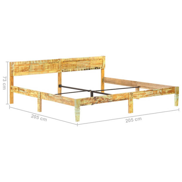 vidaXL Bedframe massief gerecycled hout 200x200 cm