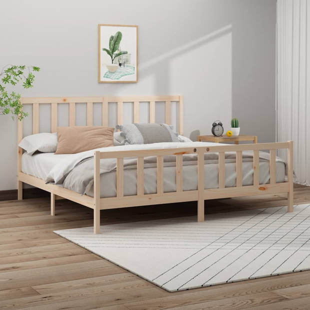 vidaXL Bedframe zonder matras massief grenenhout 180x200 cm