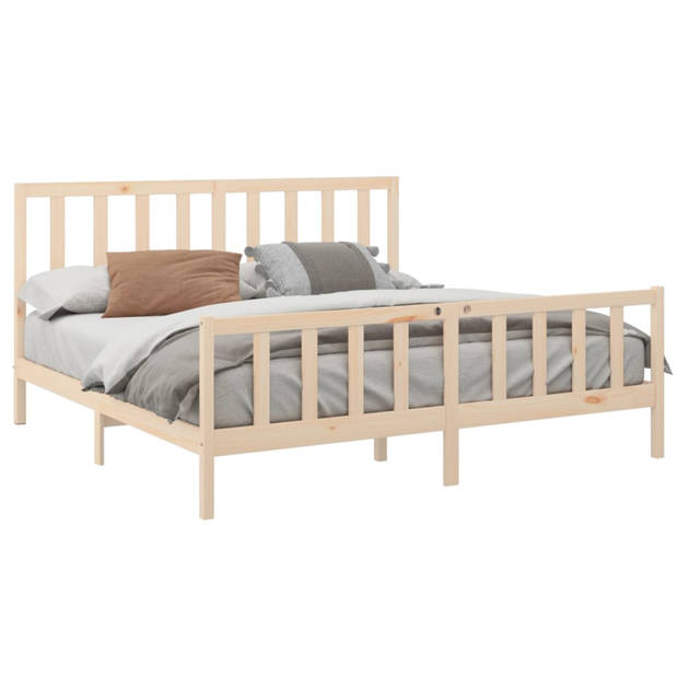 vidaXL Bedframe massief grenenhout 180x200 cm