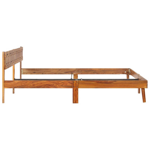 vidaXL Bedframe zonder matras massief hout 200x200 cm