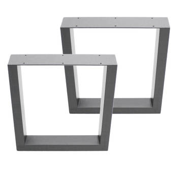 Set van 2 Tiscbeine grijs, 30x43 cm, gepoedercoat staal