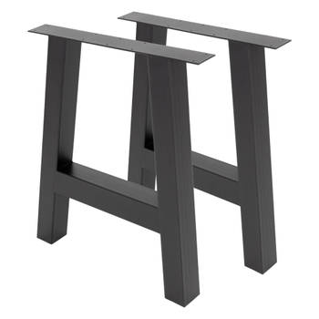 ML-Design Set van 2 A-vormige tafelpoten, 70x72 cm, gemaakt van staal