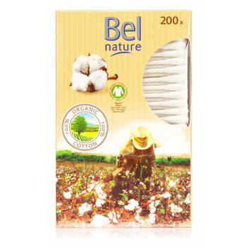 Bel Nature - Organische Baby Wattenstaafjes - 200 stuks