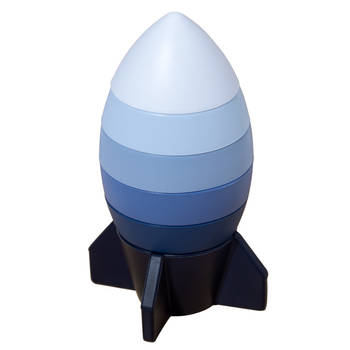 Dutsi - Educatieve Stappelblokken Raket - Speelgoed voor baby's en peuters - Blauw