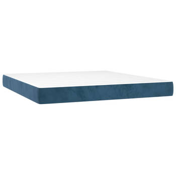 The Living Store Matras Pocketvering - 180 x 200 x 20 cm - Zacht fluweel - Pocketveren en schuim