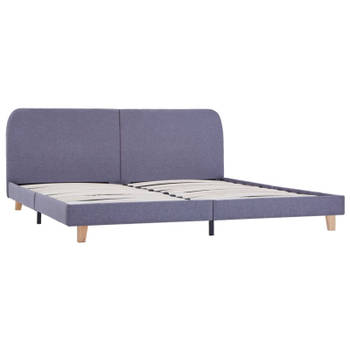 vidaXL Bedframe stof lichtgrijs 180x200 cm